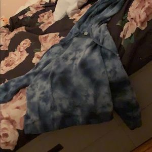 Blue tie-dye hoodie
